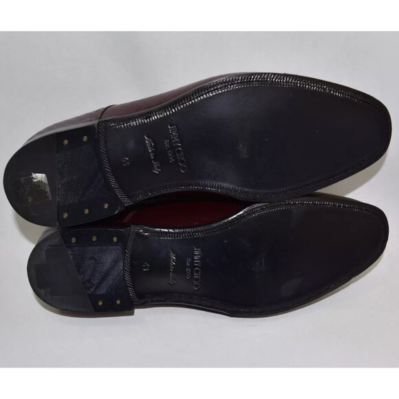 Jimmy Choo 'Diamond Penn' Oxford Shoes Burgundy Men's Size 8 US 41 EU - Picture 5 of 5